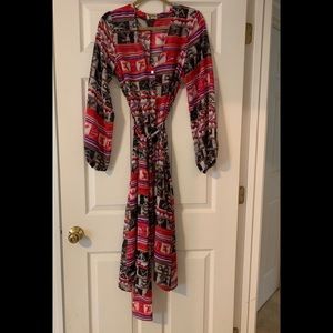 Show me your Mumu Button down V neck dress